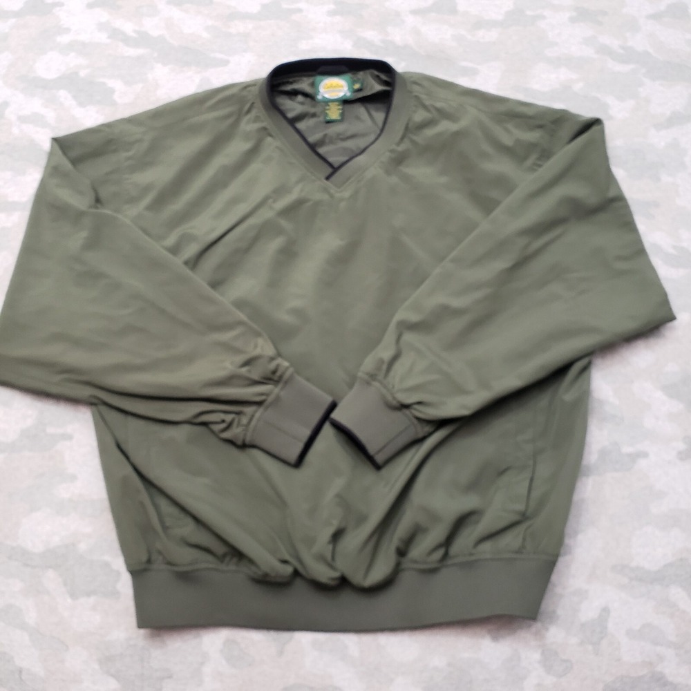Cabela's Sweatshirt Mens Large Green Pullover V-Neck Outdoor Gear Lightweight